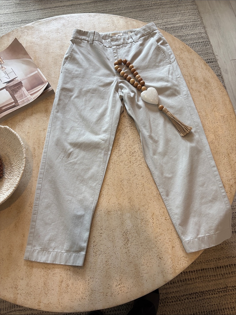 Vince Light Blue /Grey Cropped Trousers